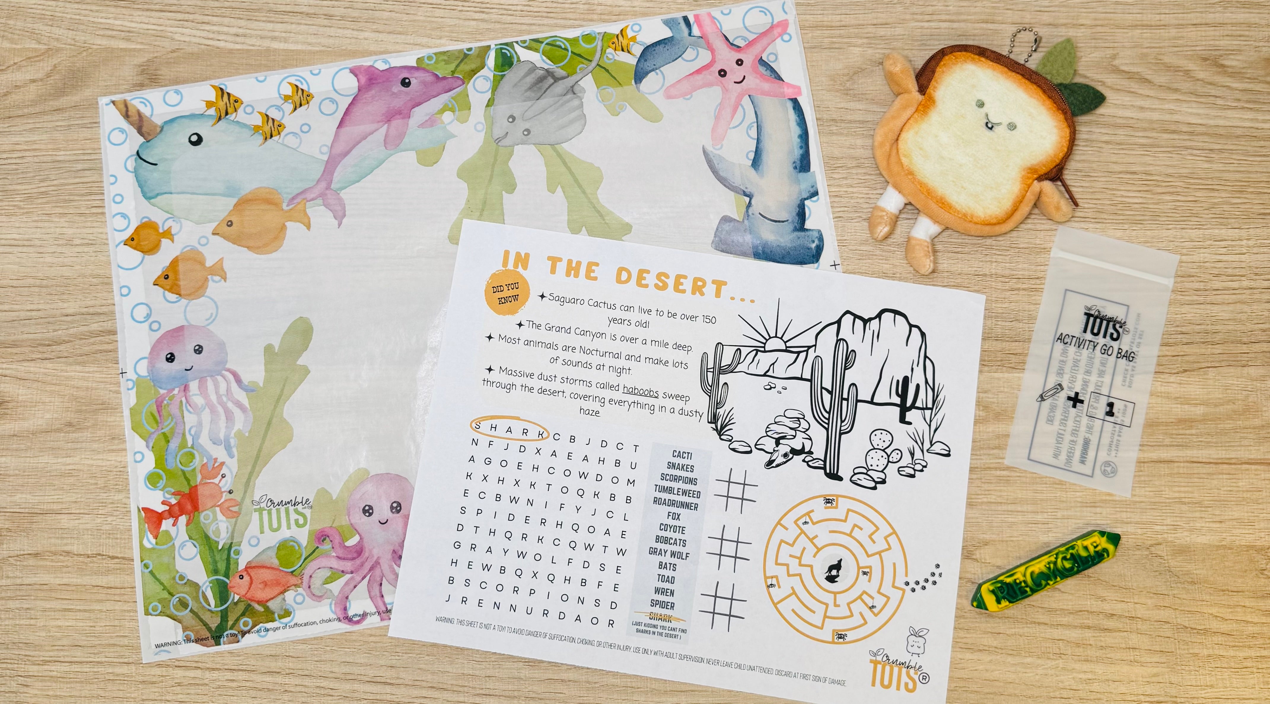 Crumble & Tot Toastie Keychain- Fun, Portable, Eco-Friendly Creativity On the Go!